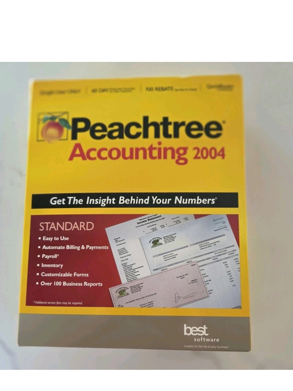 Peachtree Accounting 2004 Standard Software CD Windows In Box